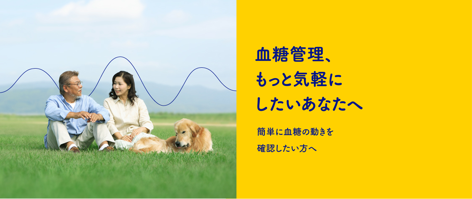 血糖管理もっと気軽にしたいあなたへ 簡単に血糖の動きを確認したい方へ